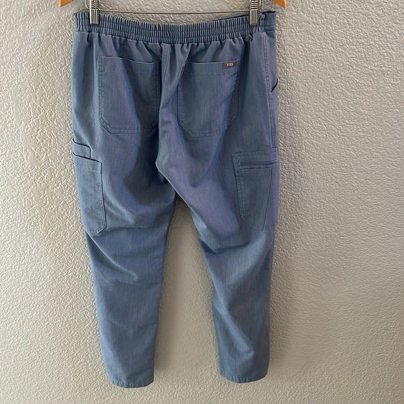 Figs Yola Heather Indigo Straight Leg Scrub Pants Size Medium - Picture 5 of 7